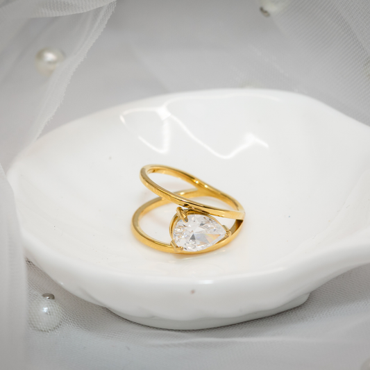 Aurora Solitaire Ring In Gold