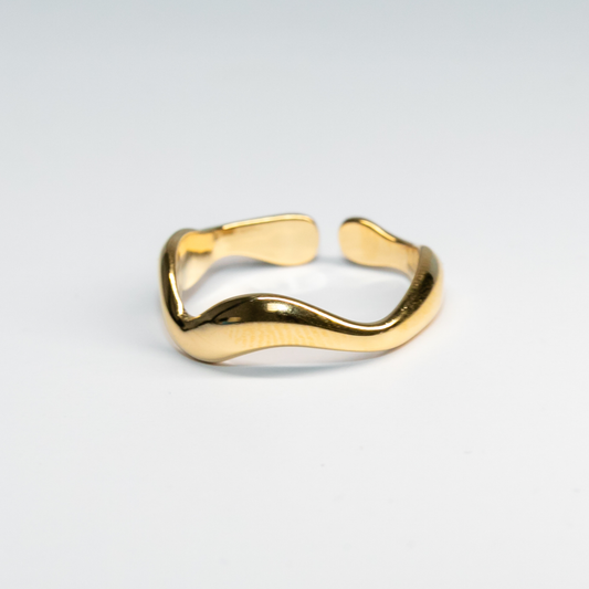 Waveform Ring In Gold