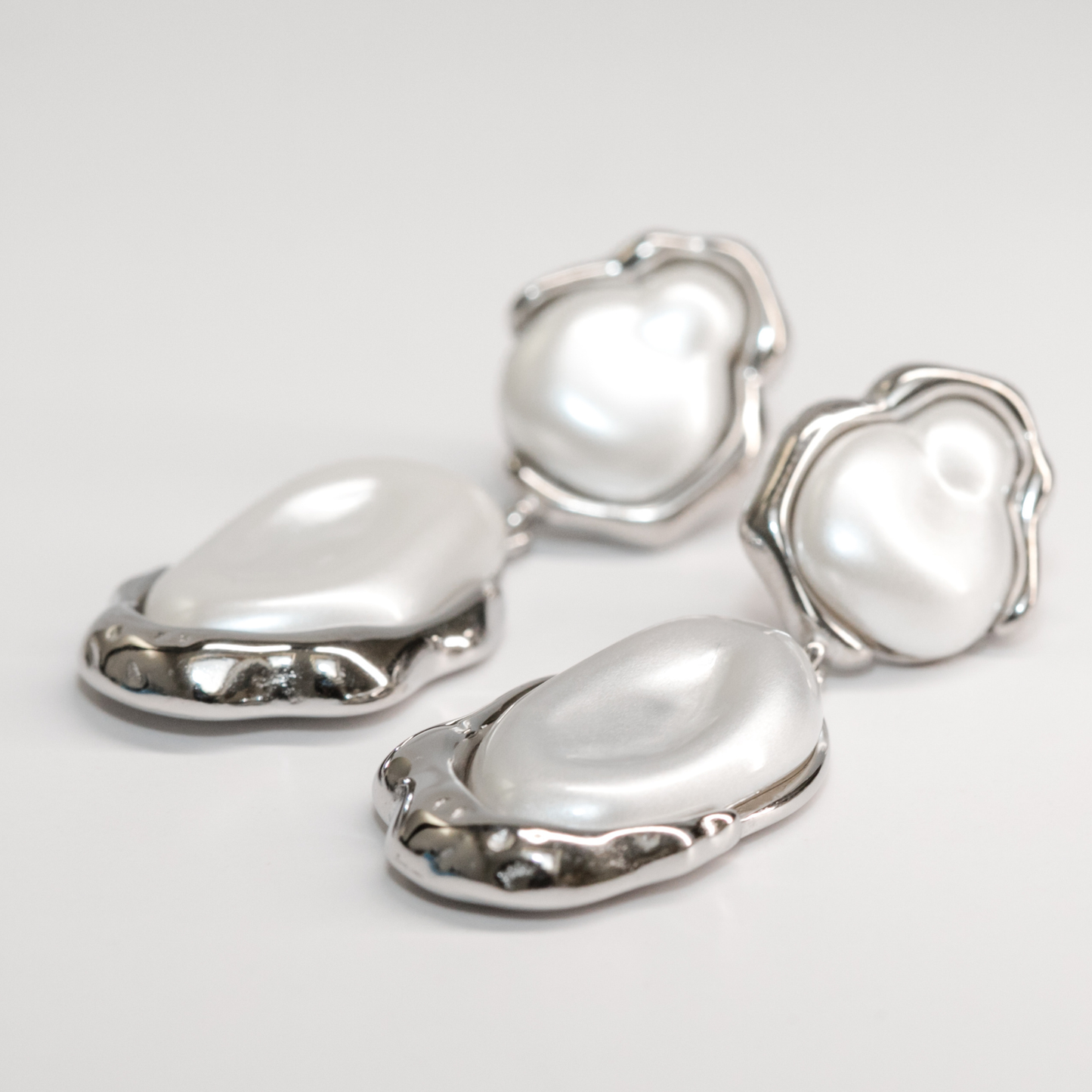 Callista Pearl Drops In Silver