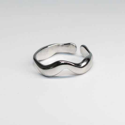 Waveform Ring In Silver