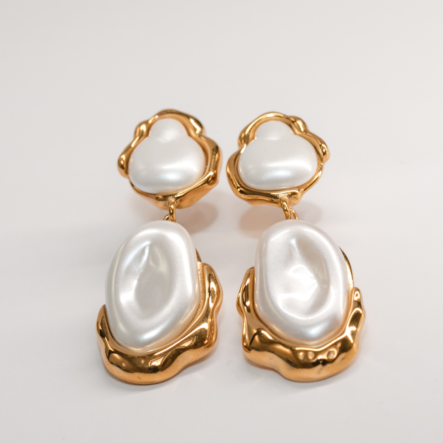 Callista Pearl Drops In Gold
