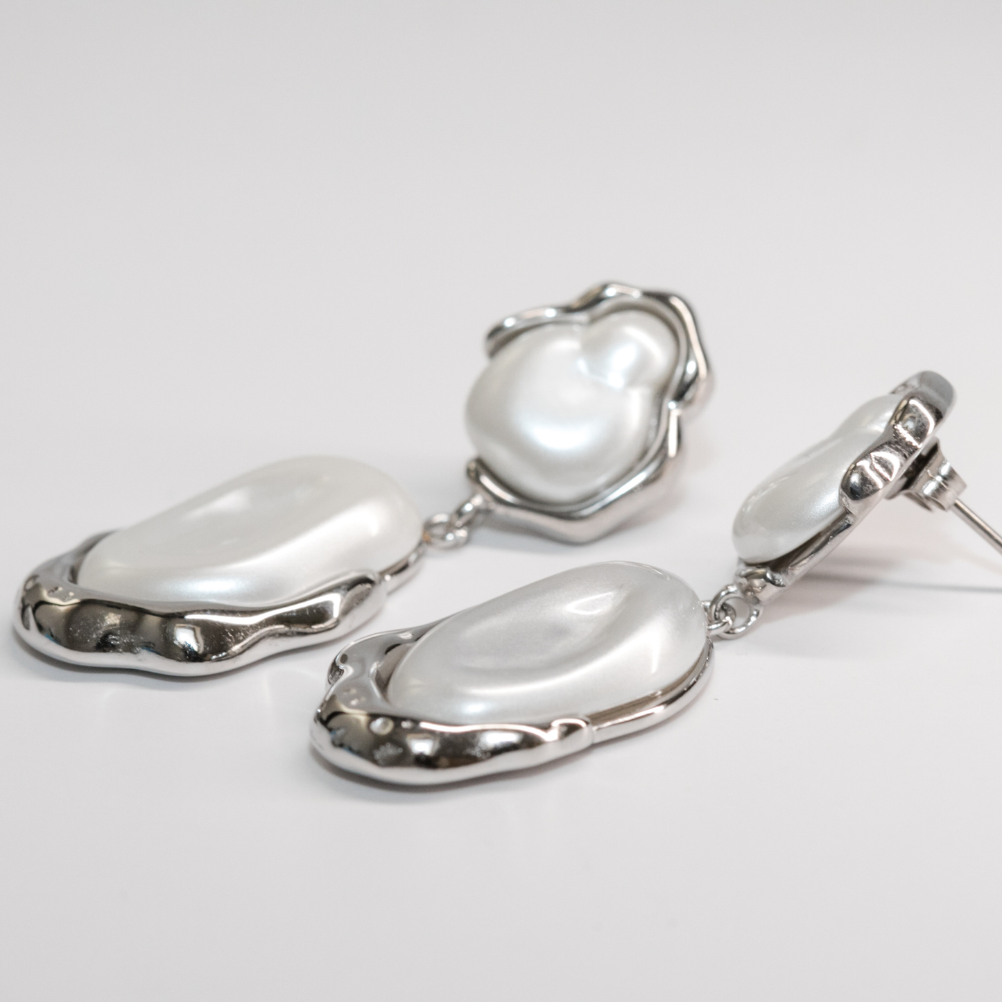 Callista Pearl Drops In Silver