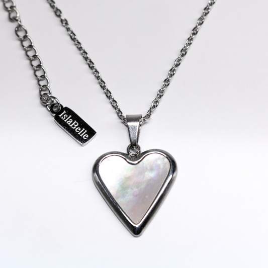 Seraphina Heart Necklace In Silver
