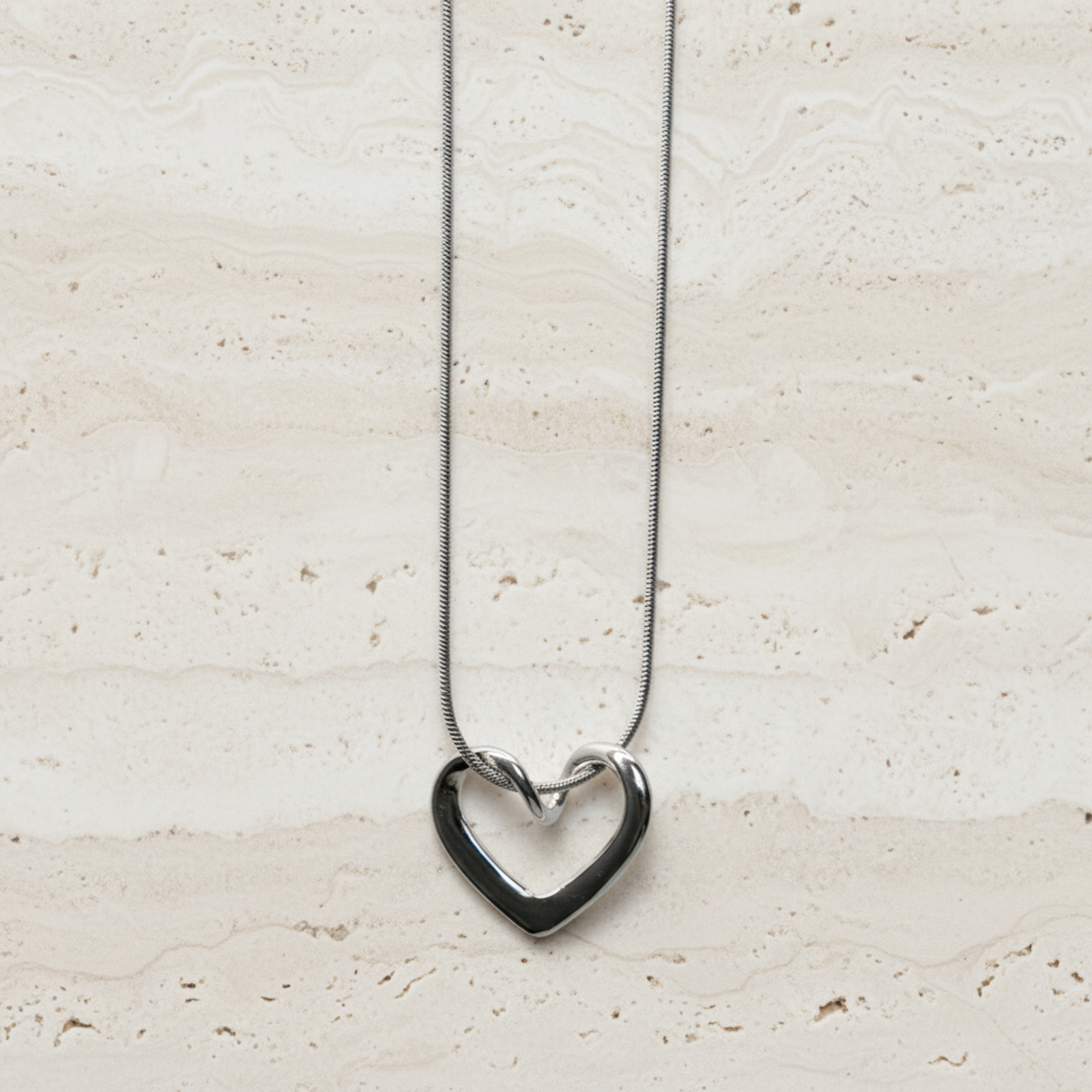 Unity Heart Necklace In Silver