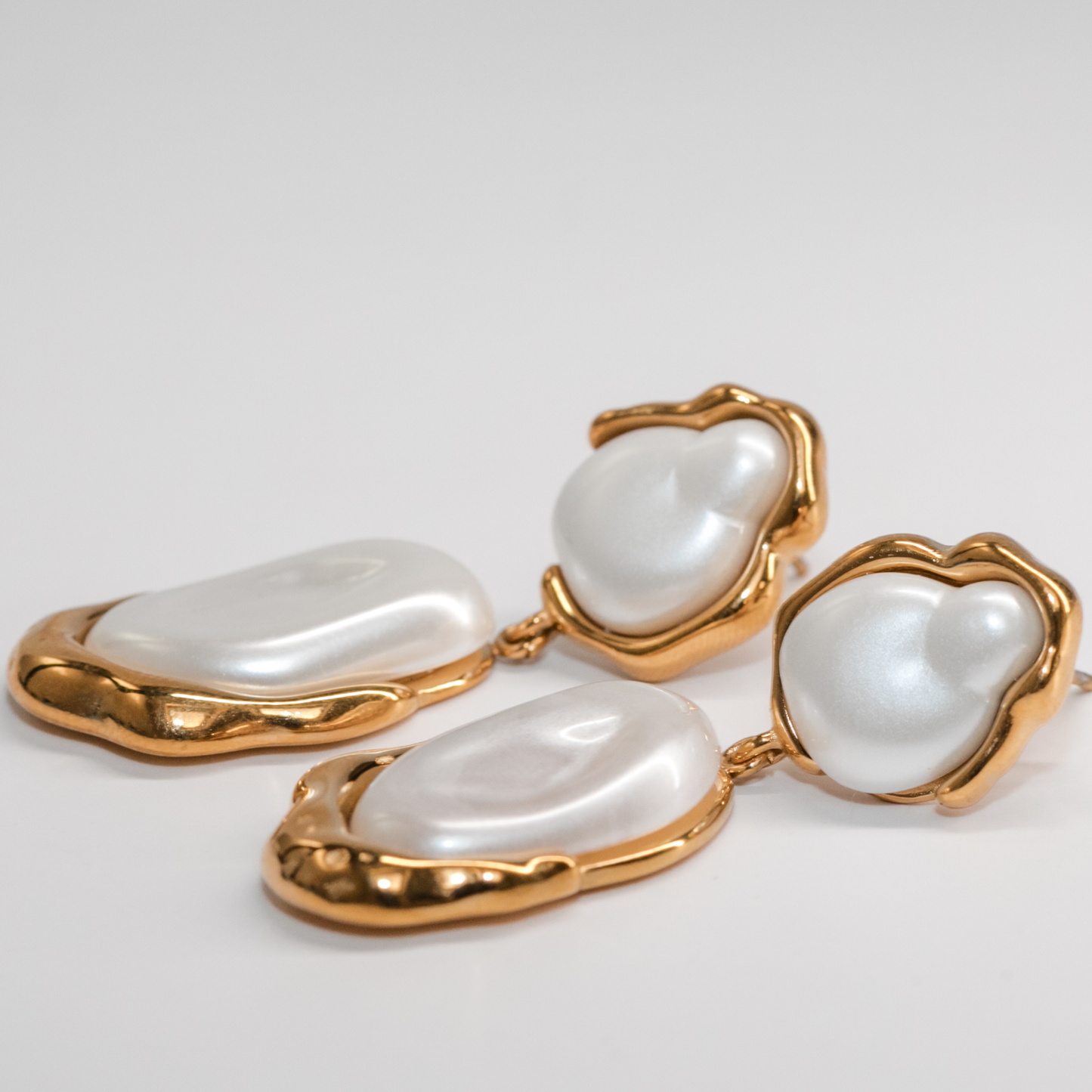 Callista Pearl Drops In Gold