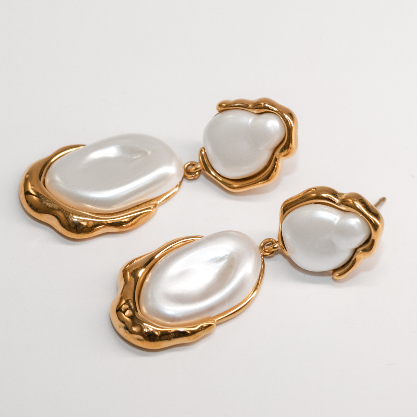 Callista Pearl Drops In Gold