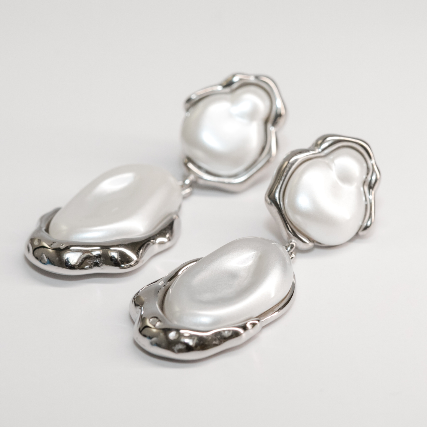 Callista Pearl Drops In Silver
