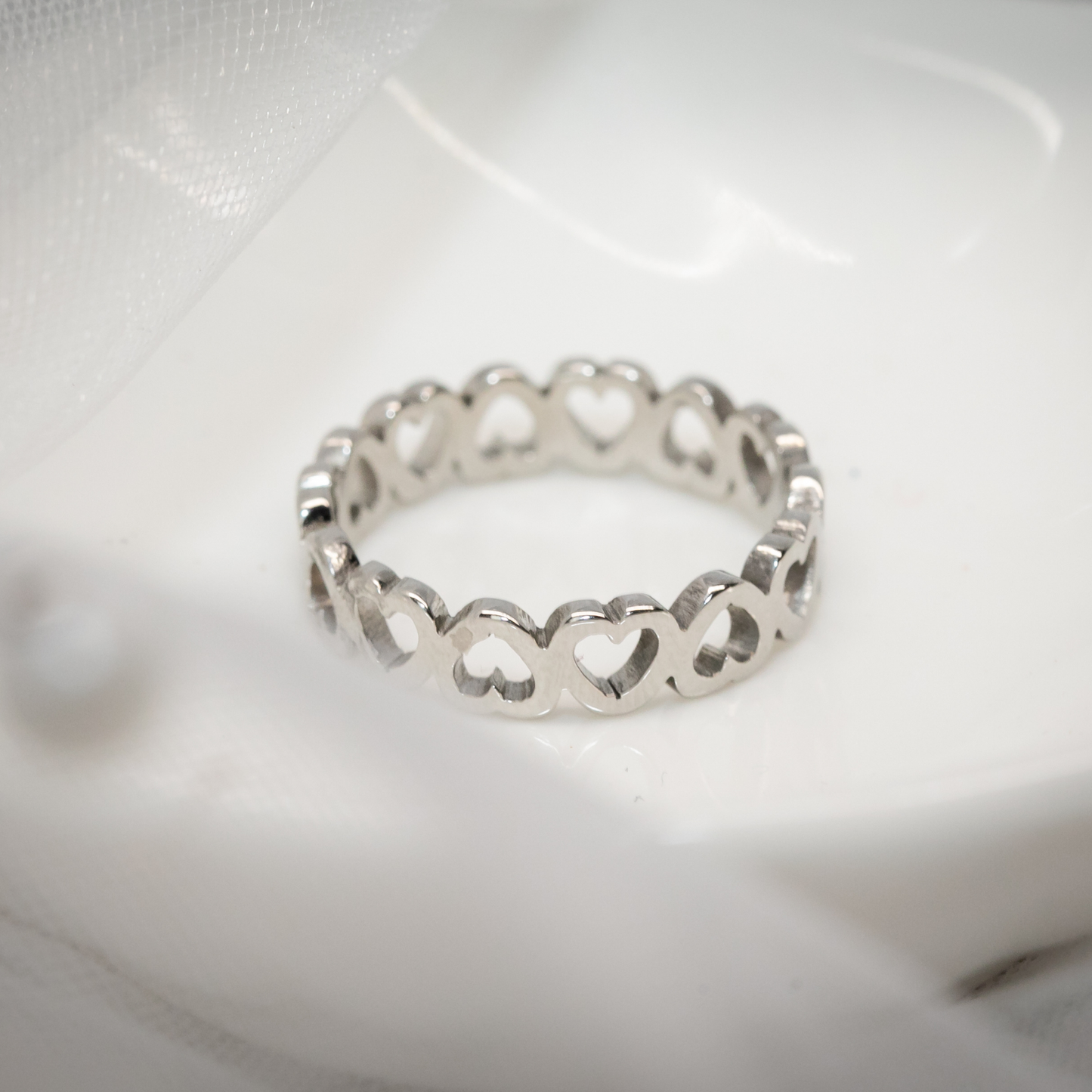 Amour Band Ring In Silver