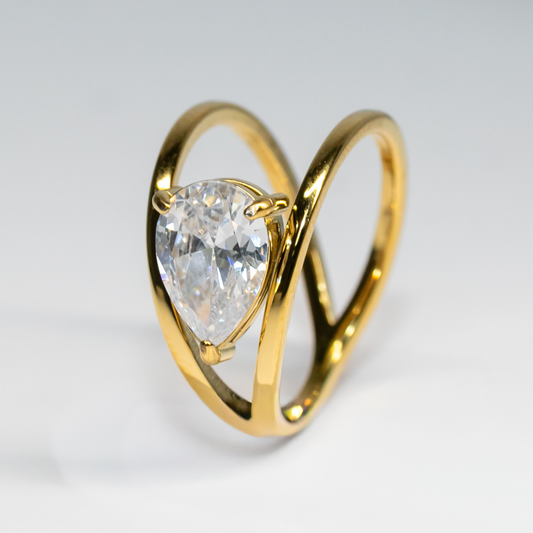 Aurora Solitaire Ring In Gold